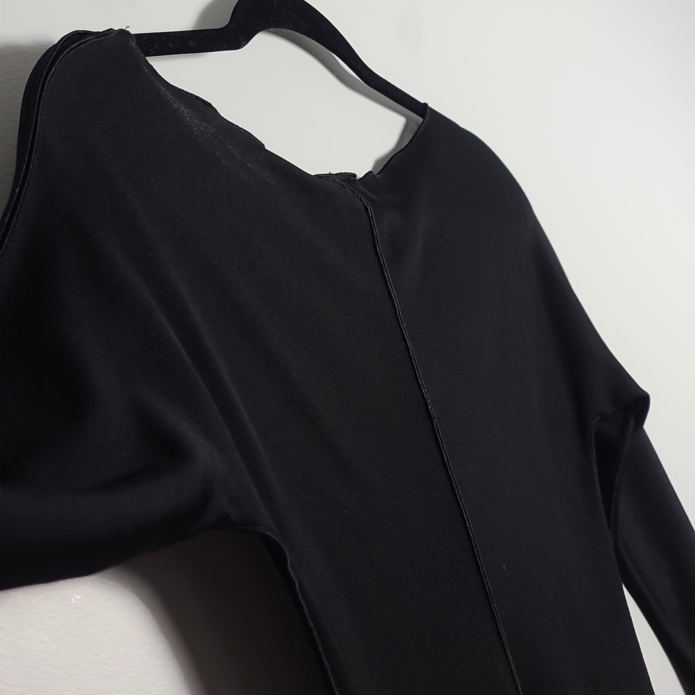 GIORGIO ARMANI Black Long Sleeve Sheath Dress Scooo Neck Knee-Length Size 40 US4 - Picture 14 of 16